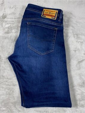Diesel Mens Thavar XP Rc8v4  W34 X L32 Stretch Slim Skinny Blue Jeans